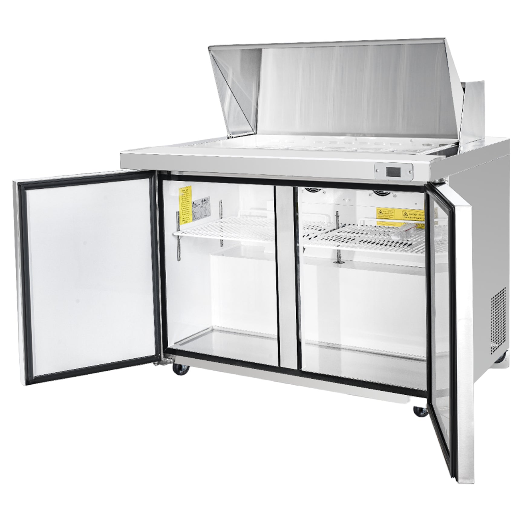Frigos Platinum FG-SWPT-36-MTV 36.25 Mega Top 2 Door Stainless Steel Refrigerated Sandwich Prep Table
