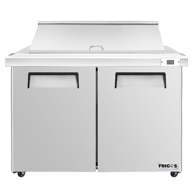 Frigos Platinum FG-SWPT-48-MTV 47.25 Mega Top 2 Door Stainless Steel Refrigerated Sandwich Prep Table