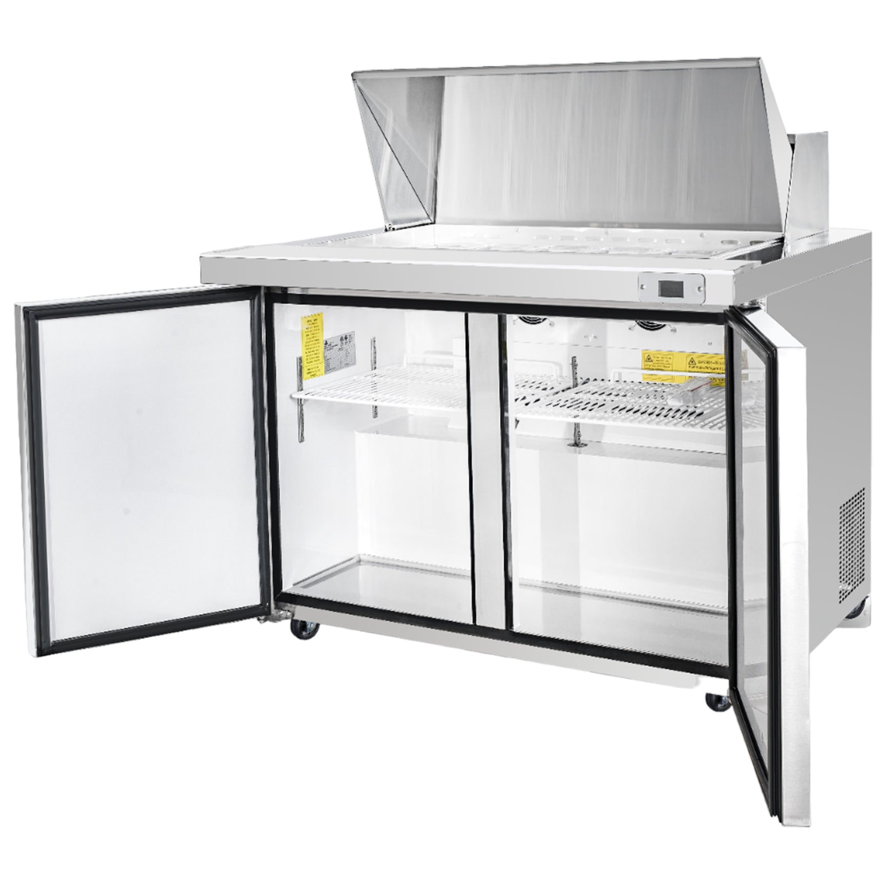 Frigos Platinum FG-SWPT-48V 47.25 2 Door Stainless Steel Refrigerated Sandwich Prep Table