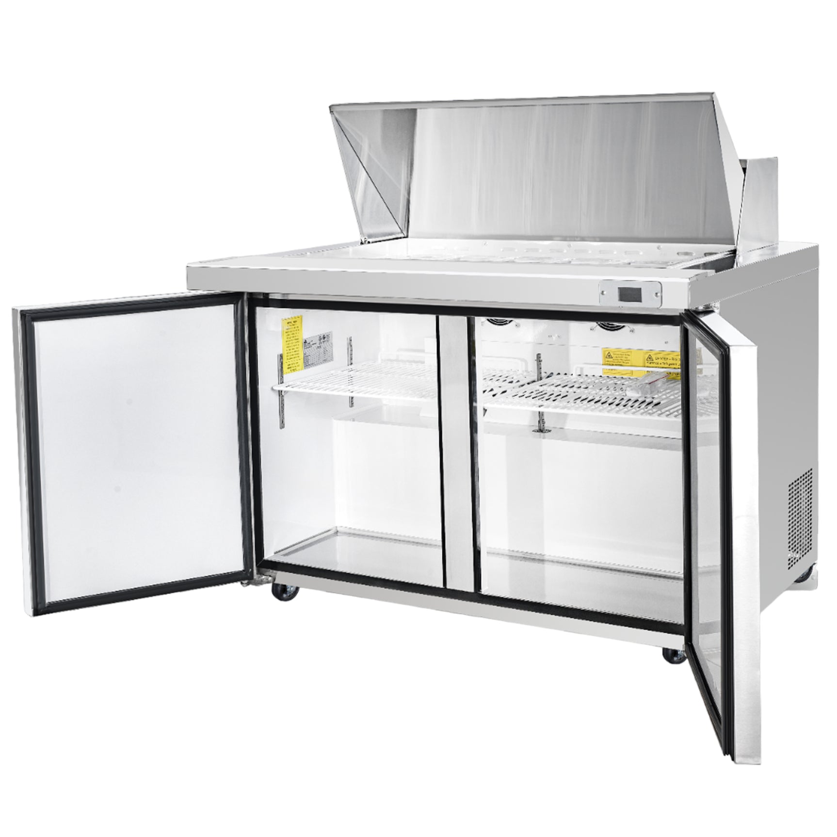 Frigos Platinum FG-SWPT-60-MTV 60.2" Mega Top 2 Door Stainless Steel Refrigerated Sandwich Prep Table