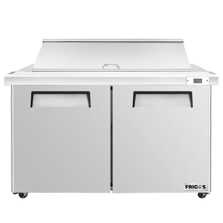 Frigos Platinum FG-SWPT-60-MTV 60.2" Mega Top 2 Door Stainless Steel Refrigerated Sandwich Prep Table
