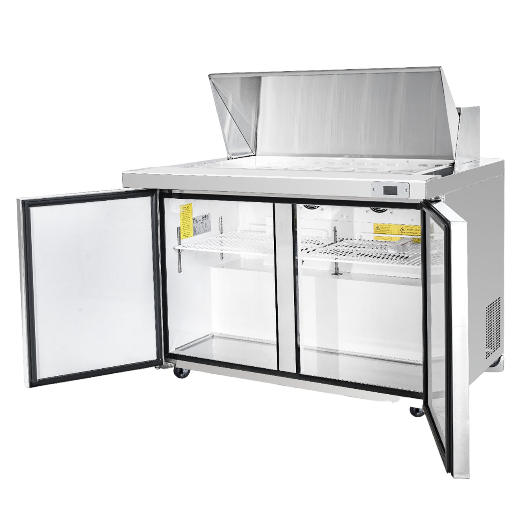 Frigos Platinum FG-SWPT-60V 60.2 2 Door Stainless Steel Refrigerated Sandwich Prep Table