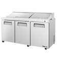 Frigos Platinum FG-SWPT-72-MTV 71.5 Mega Top 3 Door Stainless Steel Refrigerated Sandwich Prep Table