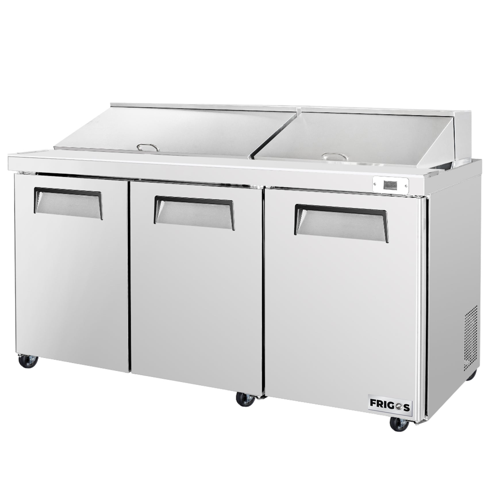 Frigos Platinum FG-SWPT-72-MTV 71.5 Mega Top 3 Door Stainless Steel Refrigerated Sandwich Prep Table
