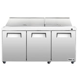 Frigos Platinum FG-SWPT-72-MTV 71.5 Mega Top 3 Door Stainless Steel Refrigerated Sandwich Prep Table