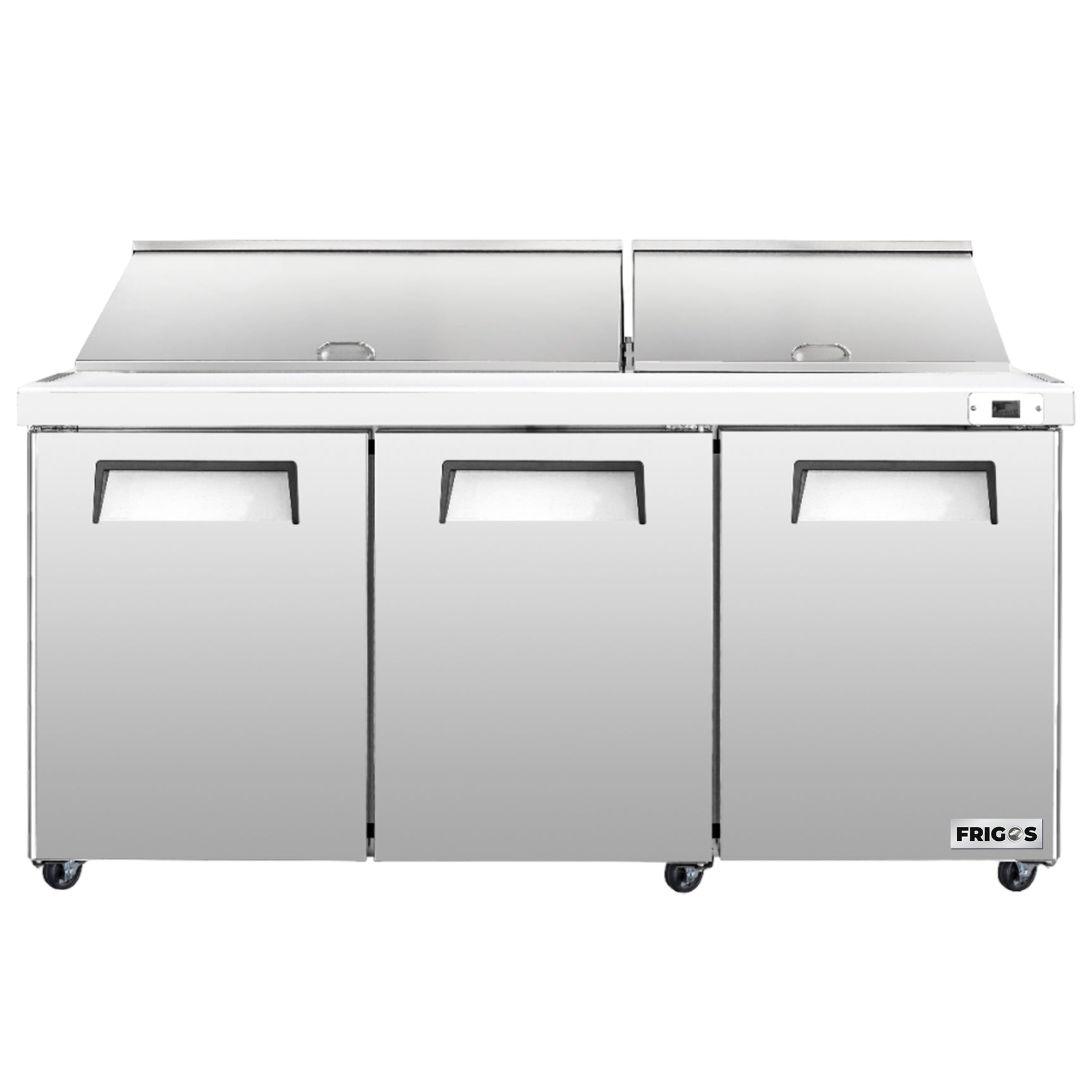 Frigos Platinum FG-SWPT-72-MTV 71.5 Mega Top 3 Door Stainless Steel Refrigerated Sandwich Prep Table