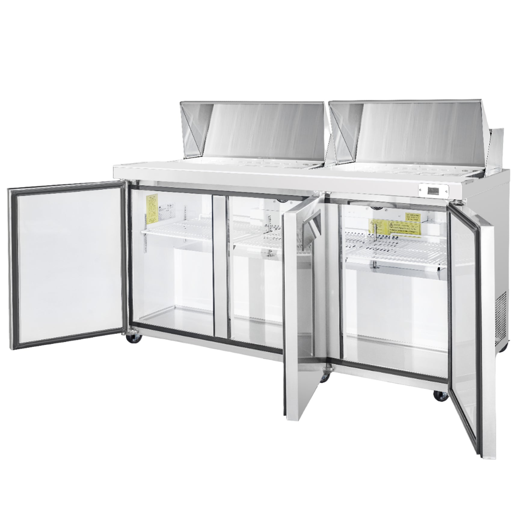 Frigos Platinum FG-SWPT-72-MTV 71.5 Mega Top 3 Door Stainless Steel Refrigerated Sandwich Prep Table