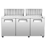 Frigos Platinum FG-SWPT-72V 71.5 3 Door Stainless Steel Refrigerated Sandwich Prep Table