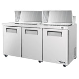 Frigos Platinum FG-SWPT-72V 71.5 3 Door Stainless Steel Refrigerated Sandwich Prep Table