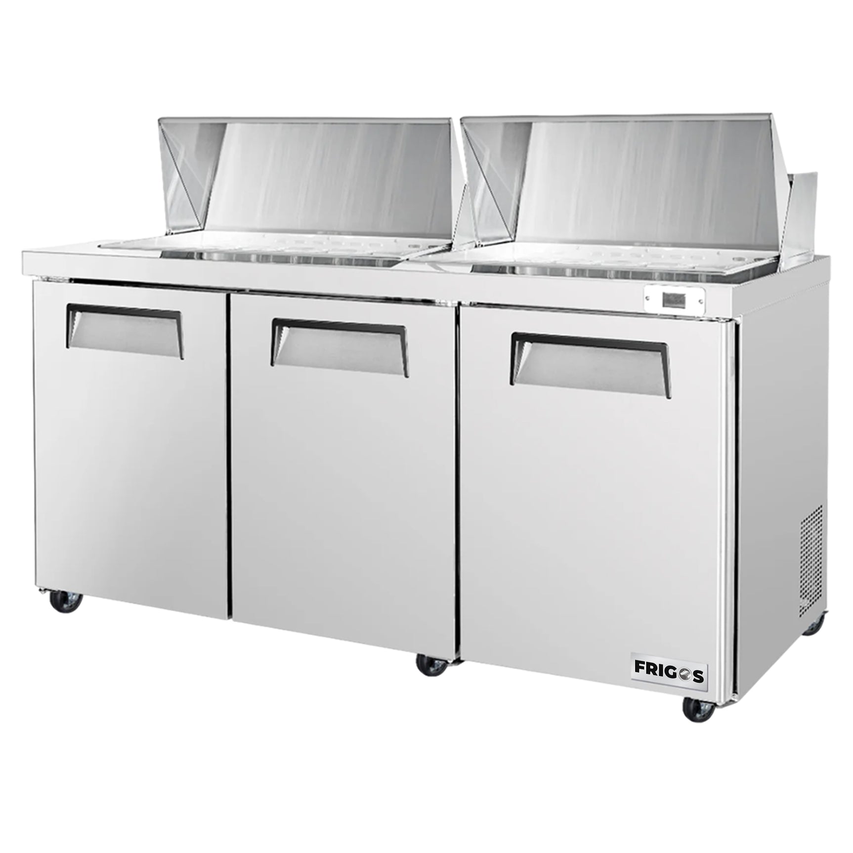 Frigos Platinum FG-SWPT-72V 71.5 3 Door Stainless Steel Refrigerated Sandwich Prep Table