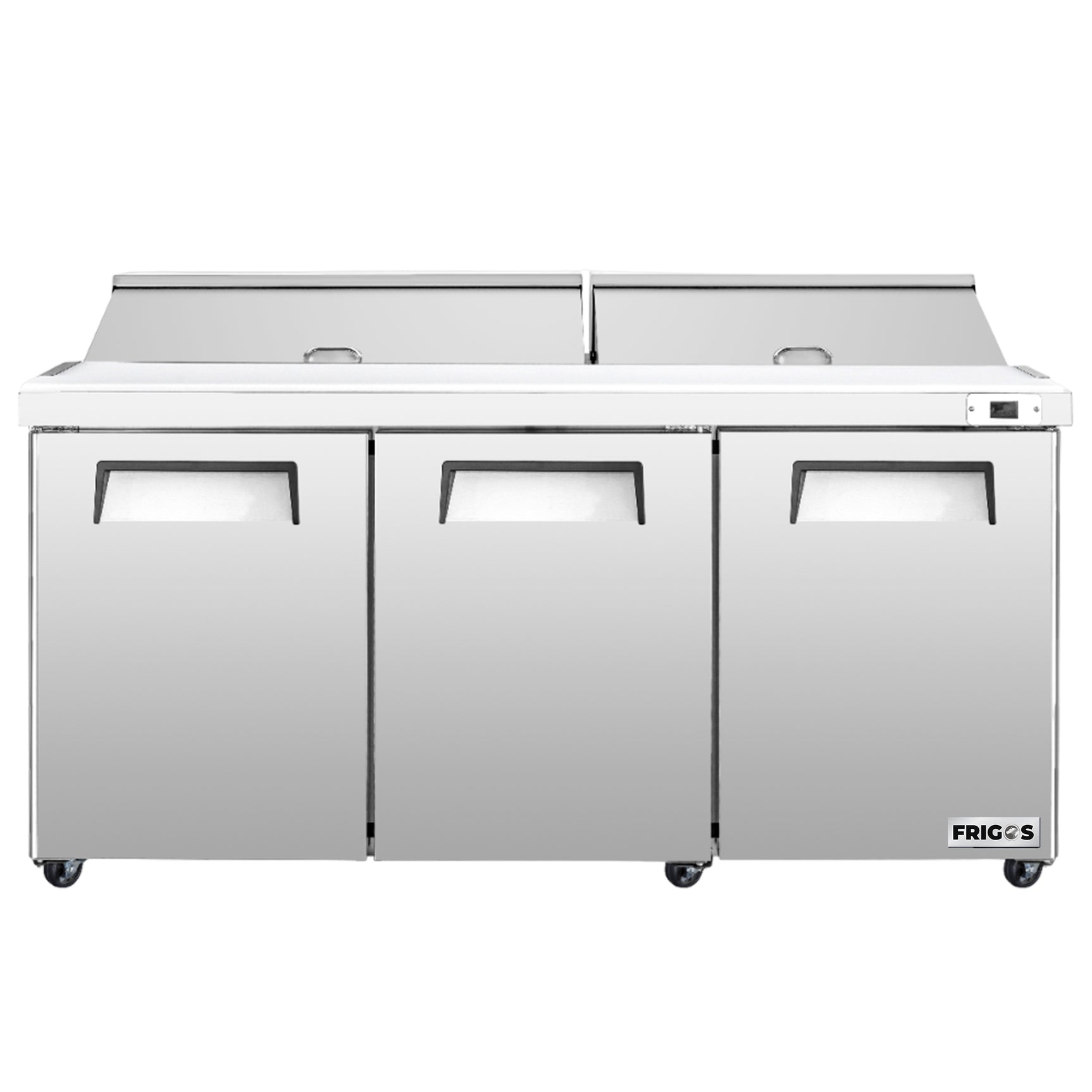 Frigos Platinum FG-SWPT-72V 71.5 3 Door Stainless Steel Refrigerated Sandwich Prep Table