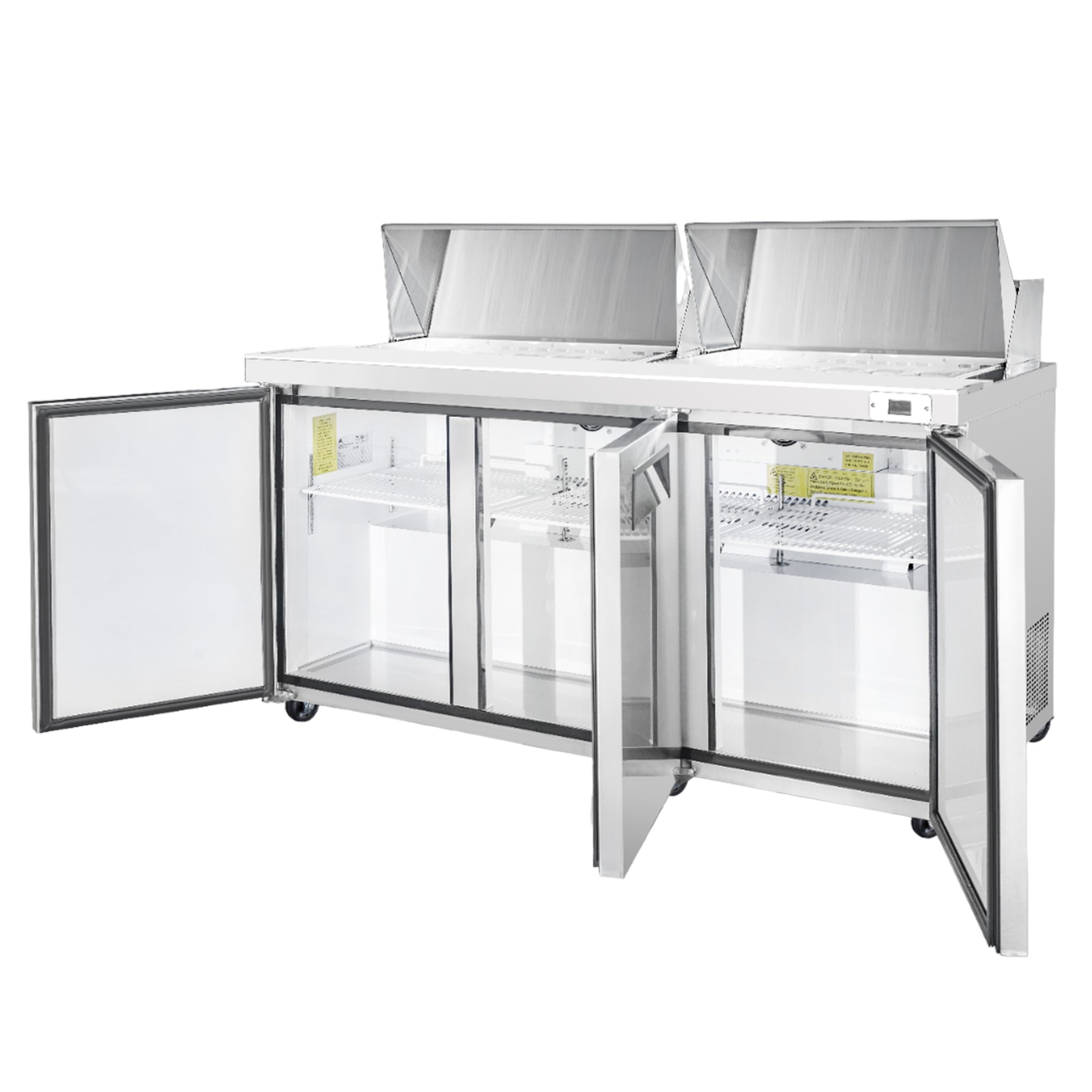 Frigos Platinum FG-SWPT-72V 71.5 3 Door Stainless Steel Refrigerated Sandwich Prep Table