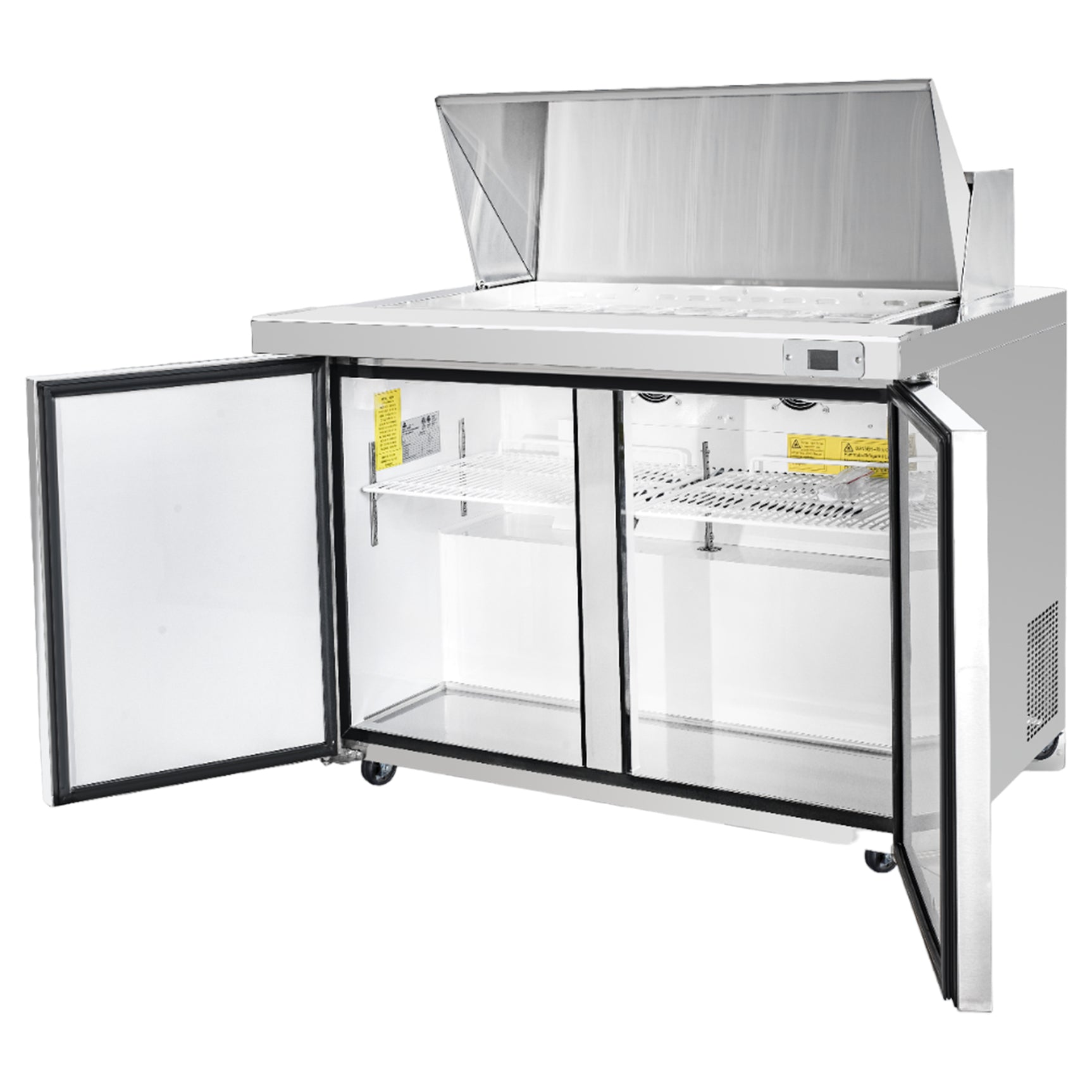 Frigos Platinum FG-SWPTS-48-MT 48 2 Door Mega Top Refrigerated Sandwich Prep Table