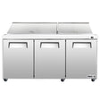 Frigos Platinum FG-SWPTS-72-MT 72" 3 Door Mega Top Refrigerated Sandwich Prep Table
