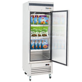 Commercial Reach in Freezer 1 Section Solid Door, 23 Cu Ft Frigos Premium FGP-FZ-1DBC Stainless Steel Interior and Exterior