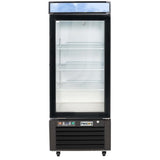 Merchandiser Refrigerator 1 Section Glass Door Merchandiser Refrigerator 10 Cu Ft Frigos Premium FGP-RFM-10 Stainless Steel Interior and Exterior
