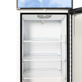 Merchandiser Refrigerator 1 Section Glass Door Merchandiser Refrigerator 10 Cu Ft Frigos Premium FGP-RFM-10 Stainless Steel Interior and Exterior