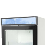 Merchandiser Refrigerator 1 Section Glass Door Merchandiser Refrigerator 10 Cu Ft Frigos Premium FGP-RFM-10 Stainless Steel Interior and Exterior