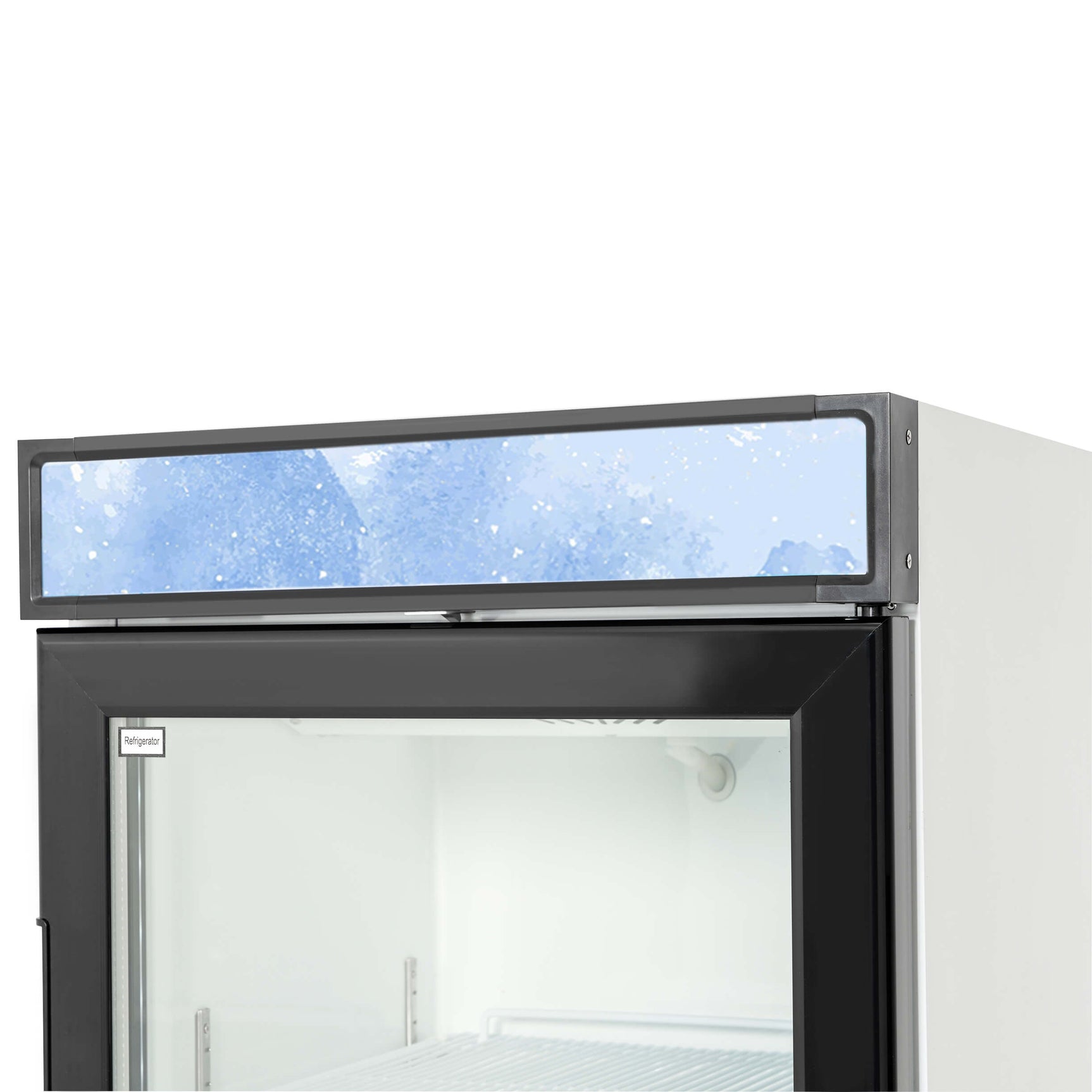 Merchandiser Refrigerator 1 Section Glass Door Merchandiser Refrigerator 10 Cu Ft Frigos Premium FGP-RFM-10 Stainless Steel Interior and Exterior