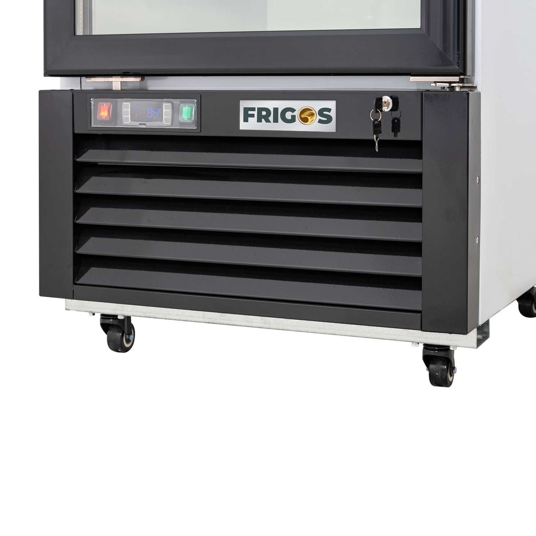 Merchandiser Refrigerator 1 Section Glass Door Merchandiser Refrigerator 10 Cu Ft Frigos Premium FGP-RFM-10 Stainless Steel Interior and Exterior