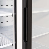 Merchandiser Refrigerator 2 Section Swing Glass Door 54.4" Width, 49 Cu Ft Frigos Premium FGP-RFM-49 Stainless Steel Interior and Exterior
