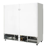Merchandiser Refrigerator 2 Section Swing Glass Door 54.4" Width, 49 Cu Ft Frigos Premium FGP-RFM-49 Stainless Steel Interior and Exterior