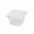 Frigos Refrigeration  1/6 Size 4" Deep Translucent Polypropylene Food Pan