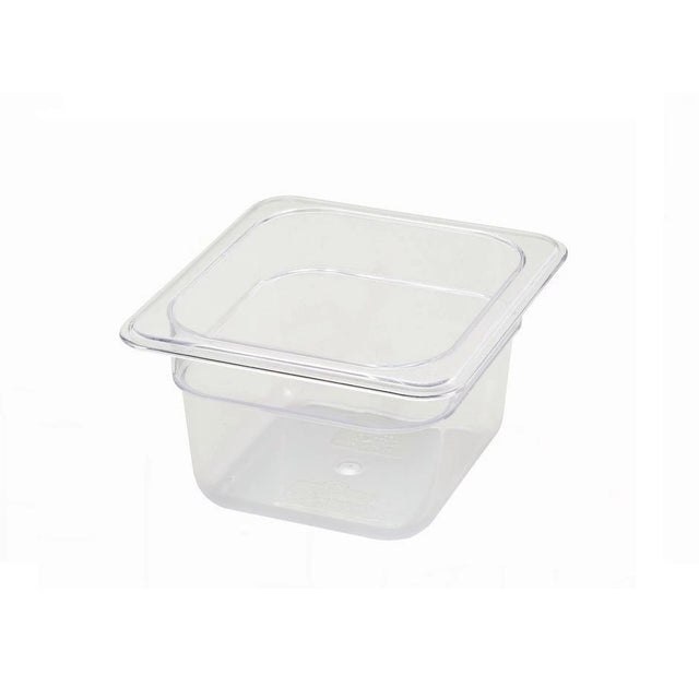 Frigos Refrigeration  1/6 Size 4" Deep Translucent Polypropylene Food Pan