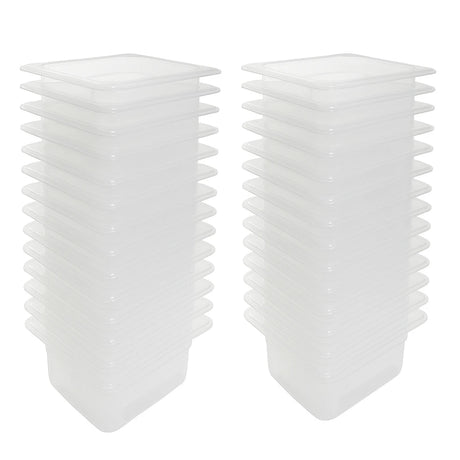 Frigos Refrigeration  16 Size 4 Deep Translucent Polypropylene Food Pan Set - 18 Pcs