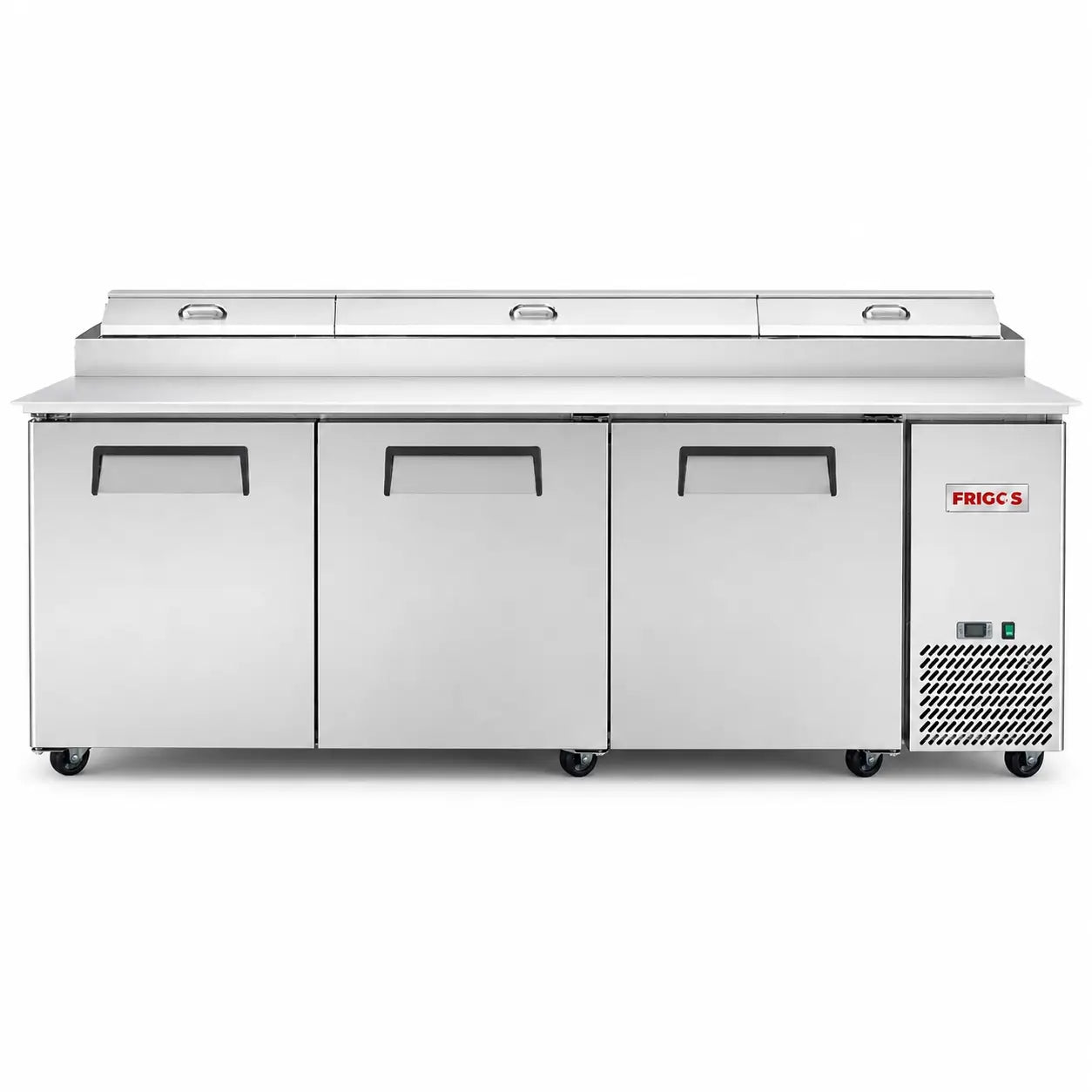 Frigos FGV-PZPT-93 93" 3-Door Pizza Prep Table - Refrigerated, Stainless Steel