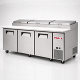 Frigos FGV-PZPT-93 93" 3-Door Pizza Prep Table - Refrigerated, Stainless Steel
