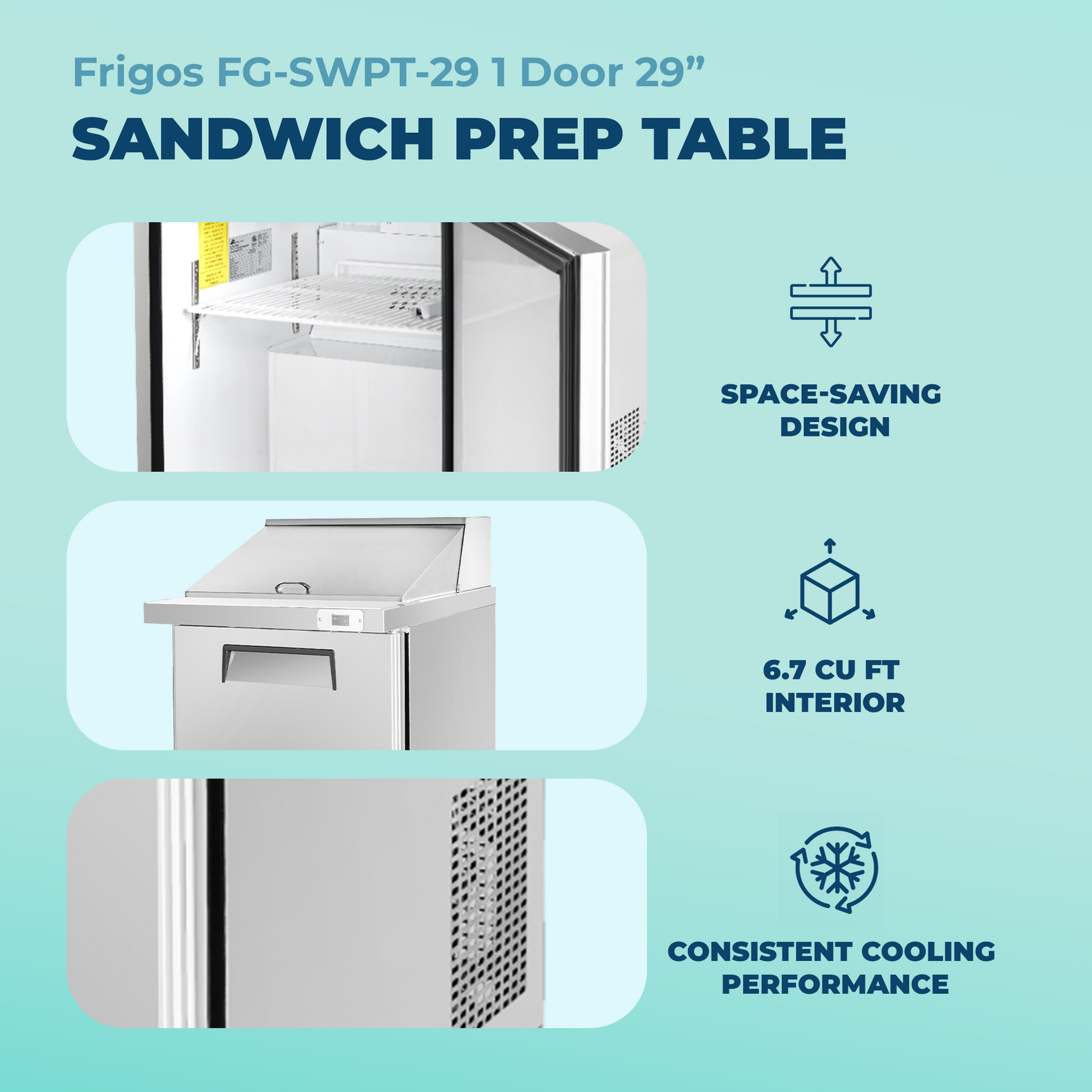 sandwich prep table