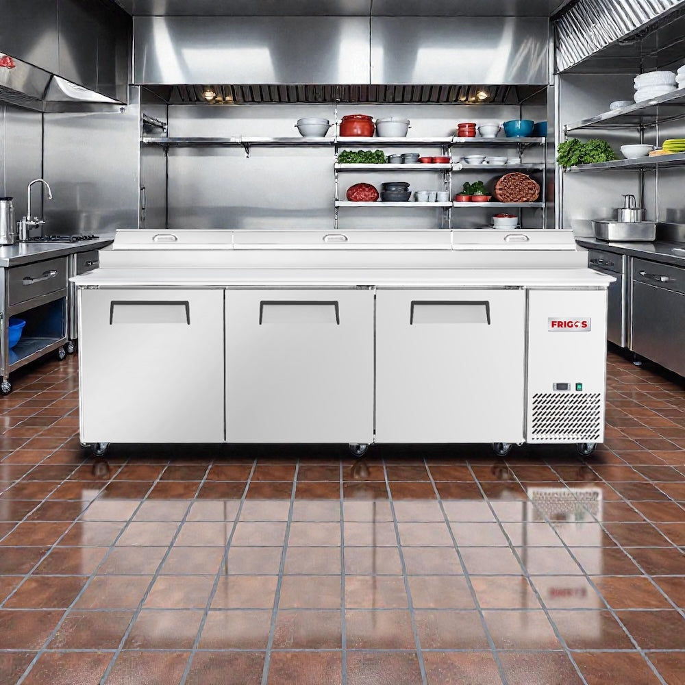 Frigos FGV-PZPT-93 3 Door Commercial Pizza Prep Table Refrigerator 93" – Value Series