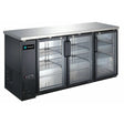 Hurakan HKN-GBB2472G 72" Glass Door Back Bar Refrigerator
