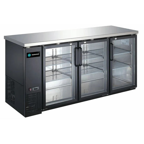 Hurakan HKN-GBB2472G 72" Glass Door Back Bar Refrigerator