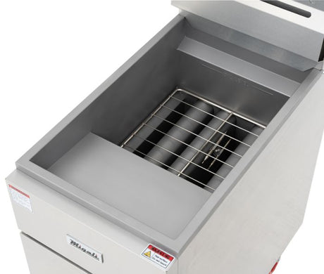 Migali C-F35-NG 15" Natural Gas Stainless Steel Floor Fryer 35 lb. 60,000 BTU