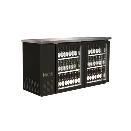 Serv-Ware BB2-24G-HC 49" 2 Glass Door Back Bar Cooler