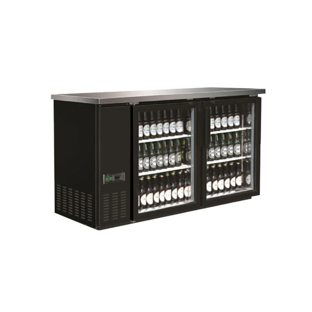 Serv-Ware BB2-24G-HC 49" 2 Glass Door Back Bar Cooler
