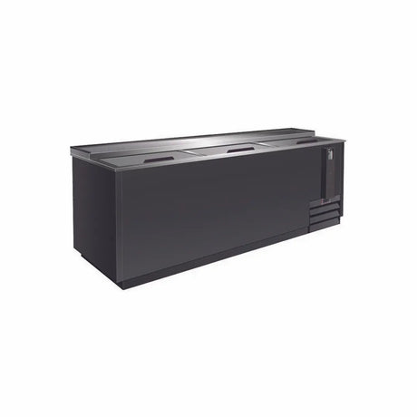 Serv-Ware BC-95-HC 95" Black Flat Top Bottle Cooler 26 Cu. Ft.