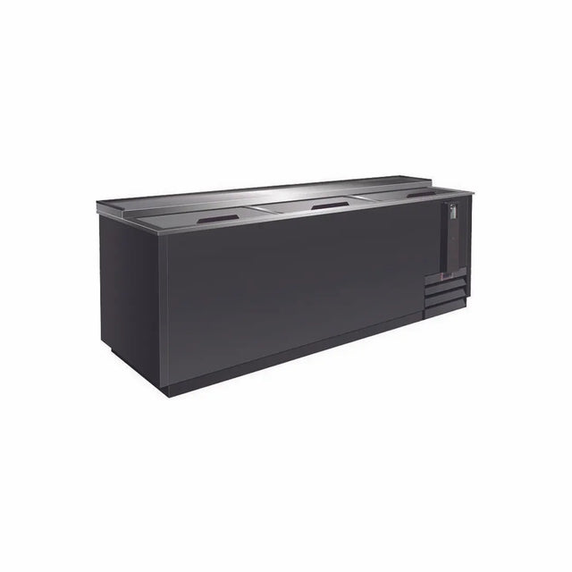 Serv-Ware BC-95-HC 95" Black Flat Top Bottle Cooler 26 Cu. Ft.