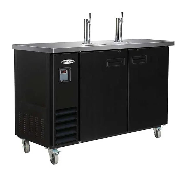 Serv-Ware DD49-2-HC 49" 2 Tower Draft Beer Cooler, 10.45 Cu. Ft.
