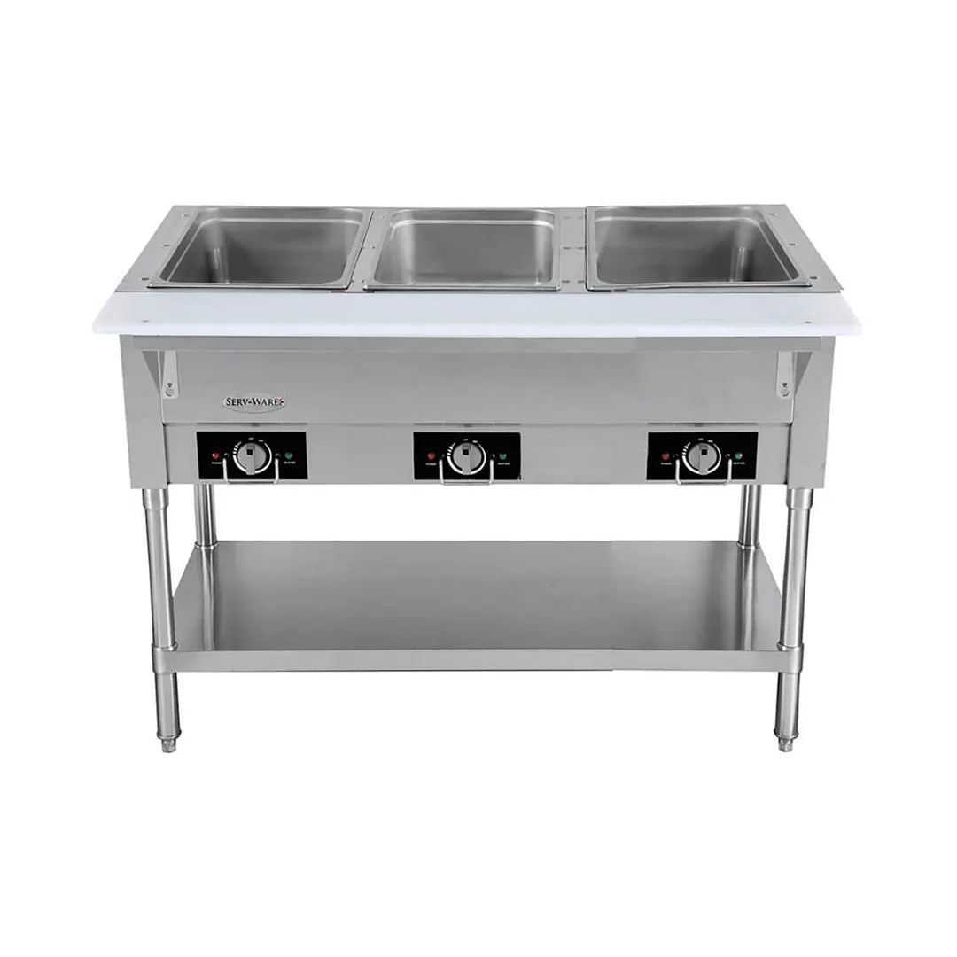 Serv-Ware EST3-1 44" Electric Hot Food Table, (3) Open Wells, 1500 W