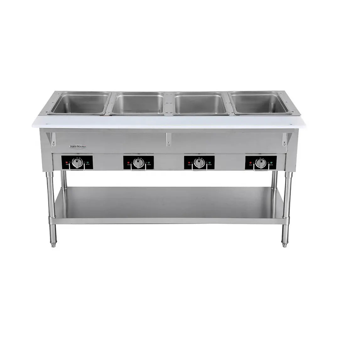 Serv-Ware EST4-1 58" Electric Hot Food Table, (4) Open Wells, 2000 W