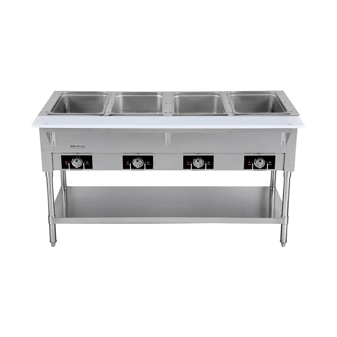 Serv-Ware EST4-2 58" Electric Hot Food Table, (4) Open Wells, 3000 W