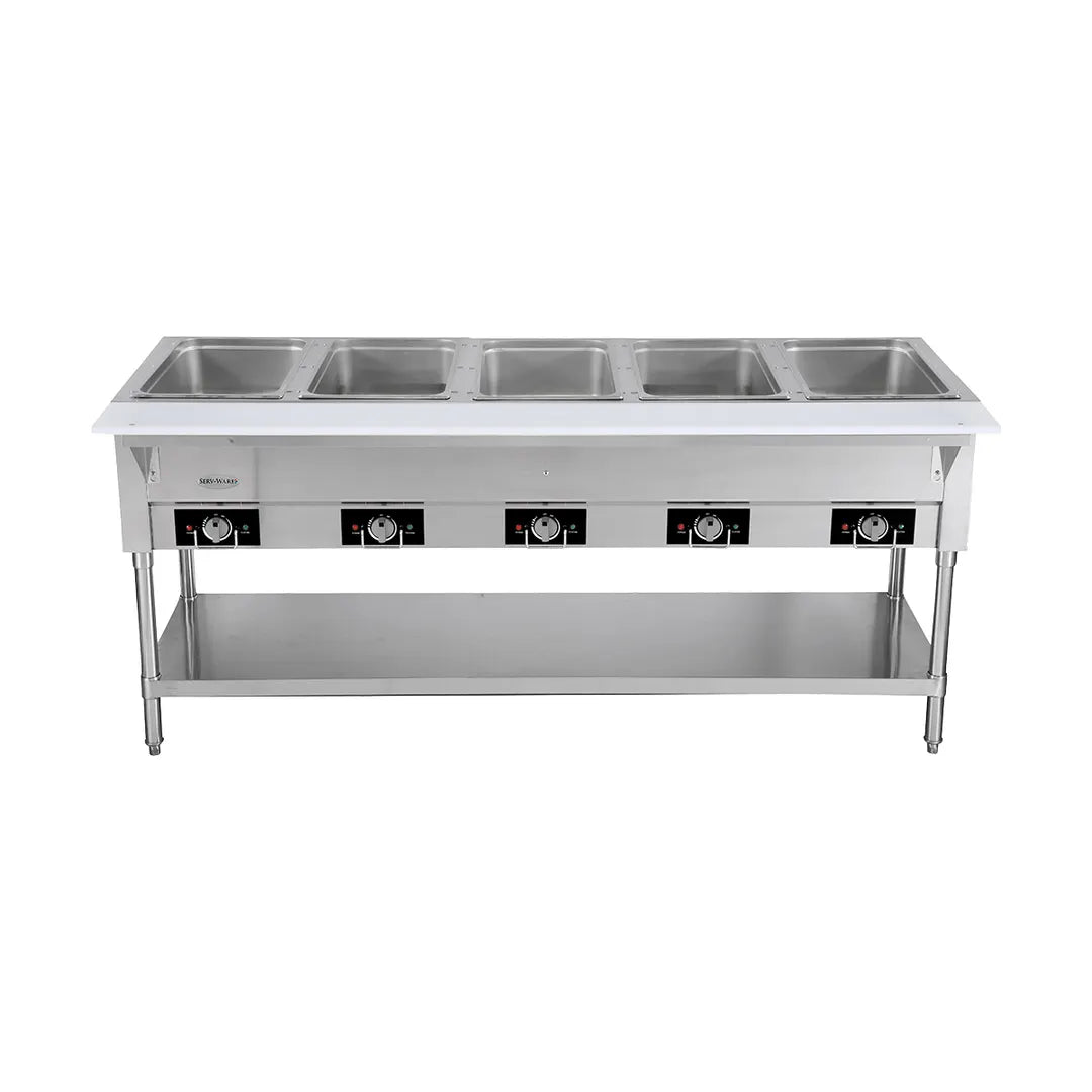Serv-Ware EST5-2 72" Electric Hot Food Table, (5) Open Wells, 3750 W