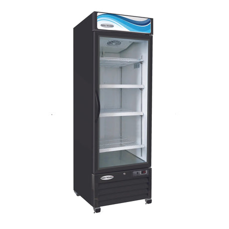 Serv-Ware GF23B-HC 27" 1 Glass Door Freezer Merchandiser - Black, 23 Cu. Ft.