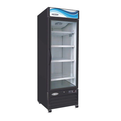 Serv-Ware GR23B-HC 27" 1 Glass Door Refrigerator - Black, 23 Cu. Ft.