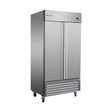 Serv-Ware RR2-35-HC 39" 2 Door Reach-In Refrigerator, Aluminum Interior, 35 Cu. Ft.