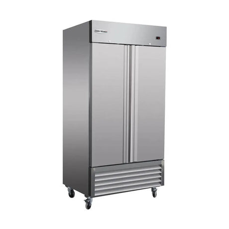 Serv-Ware RR2-35-HC 39" 2 Door Reach-In Refrigerator, Aluminum Interior, 35 Cu. Ft.