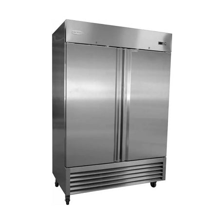 Serv-Ware RR2-HC 53.9" 2 Door Reach-In Refrigerator Stainless Steel, 49 Cu. Ft.